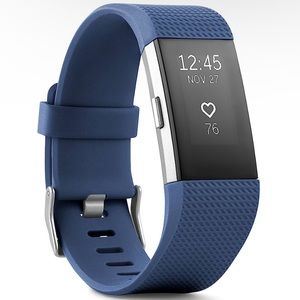 Fitbit Charge 2 Heart Rate + Fitness Wristband 
Stainless Steel Blue Large New